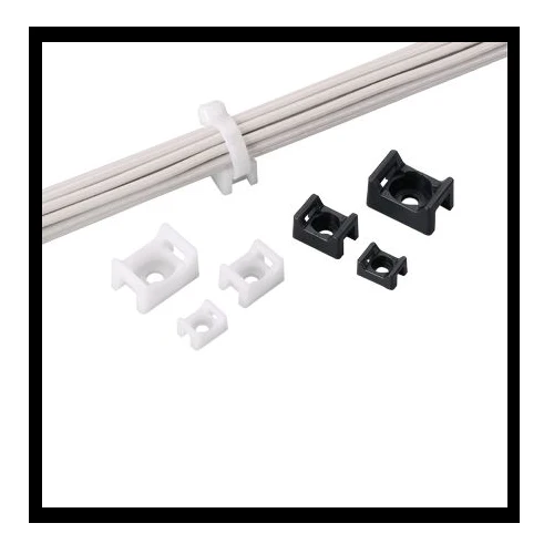 8 Hole Thread Size Polypropylene Screw-On Cable Tie Mount Ónix TM2S8-C100 (Pack 100)