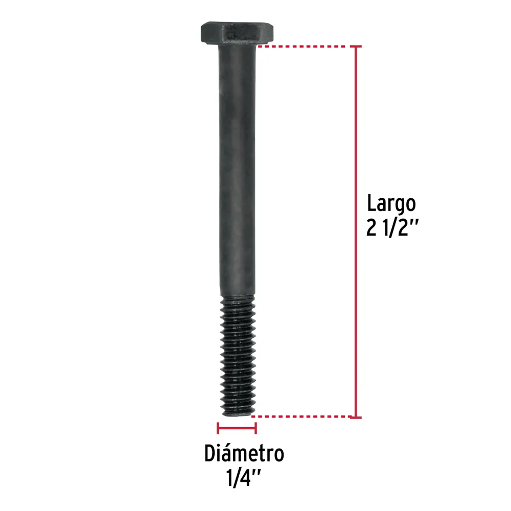 Tornillo Grado 5, 1/4 X 2-1/2", 50 piezas