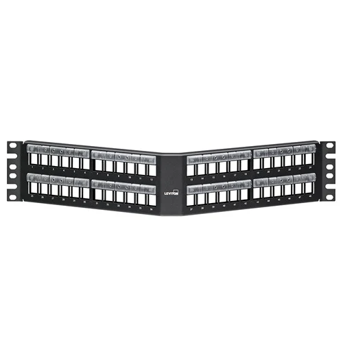 Leviton 2RU Angled QUICKPORT Patch Panel Magnifying Lens 49256-L48