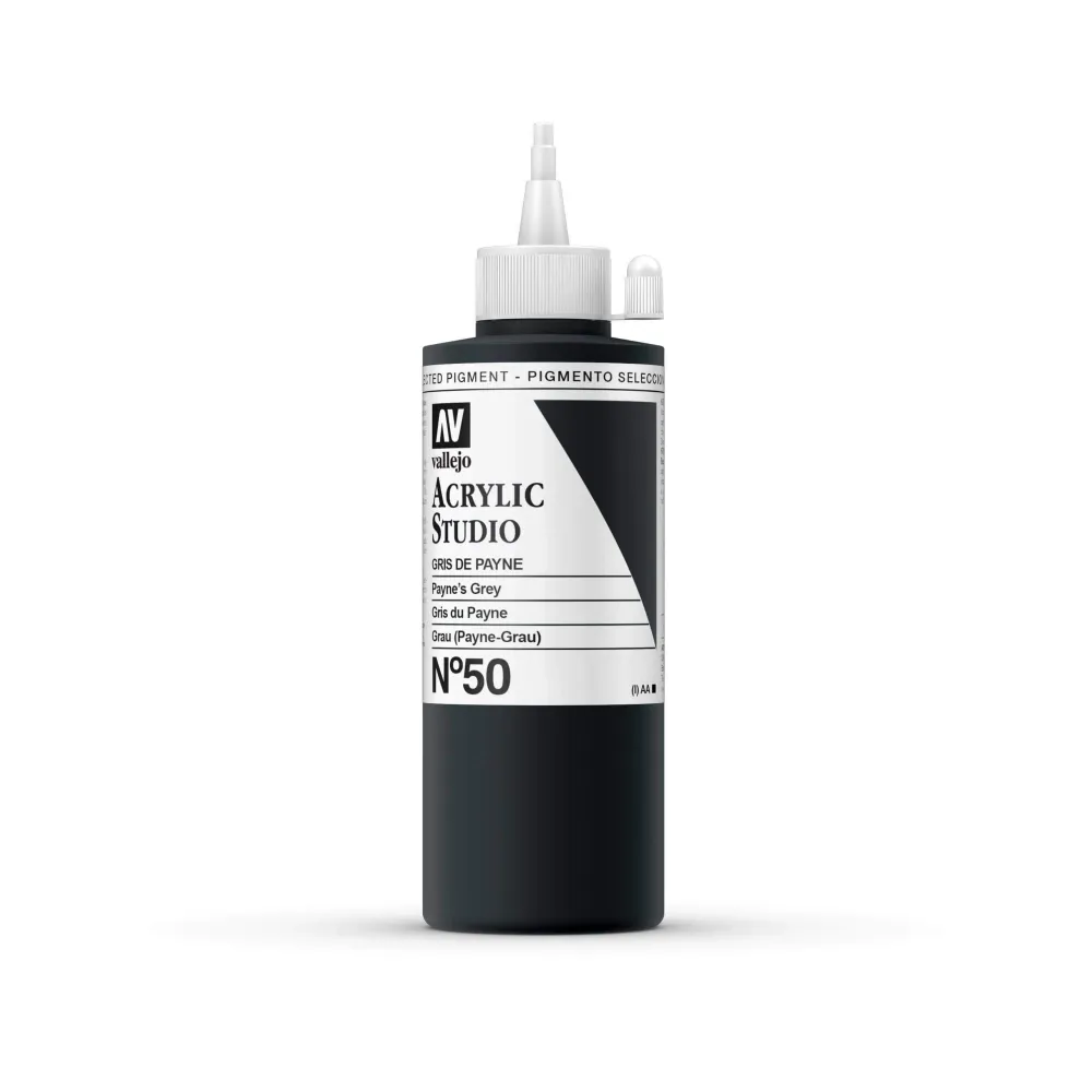 Vallejo acrilico studio 200ml 50 gris de payne