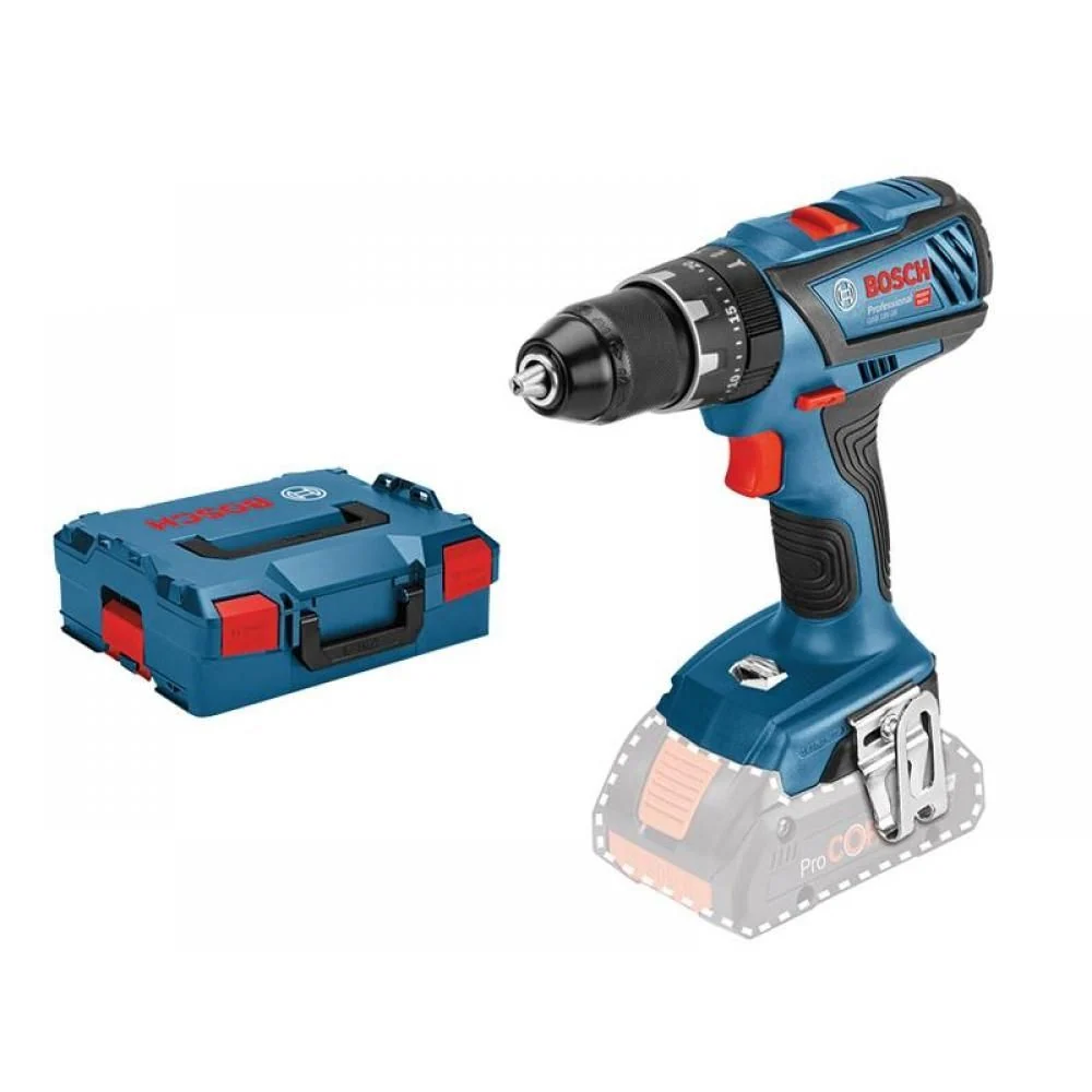 Bosch GSB18V-28 Combi Drill L-Boxx Versatile Drilling and Driving Body Only