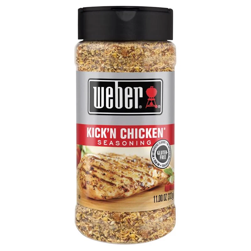 Condimento para pollo Kick'N sin gluten Weber, 11 oz