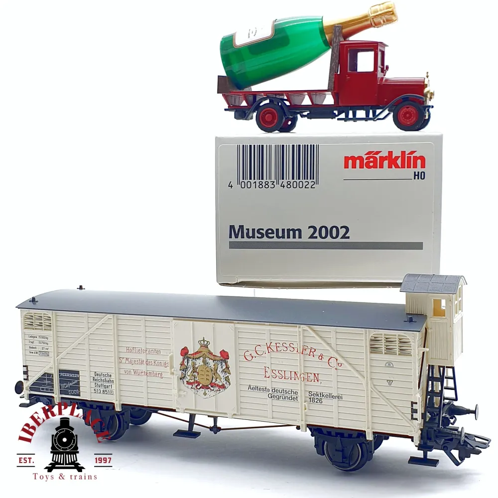 ♻️ 2da mano - Märklin Museum 2002 vagón G.C Kessler & Co DR H0 escala 1:87 Pesada | Resistente la Corrosión