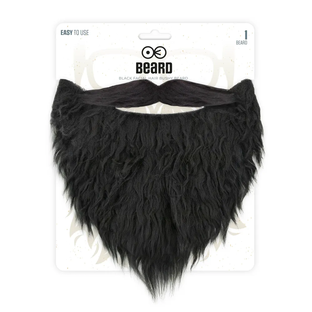 Bisagra Continua barba postiza negra con bigote