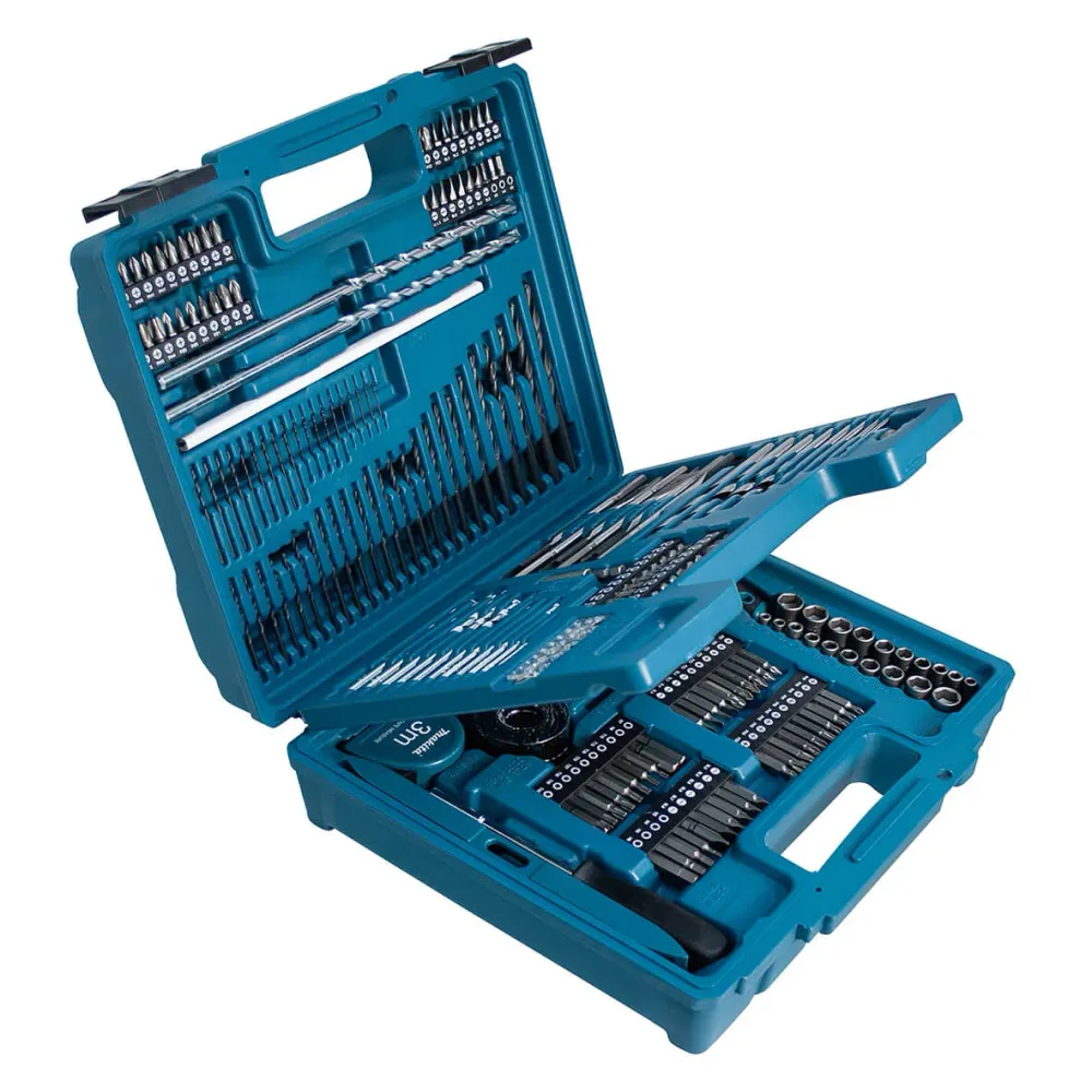 Set de brocas y puntas 212 piezas Makita E-06270 con 2 ños de Garantí