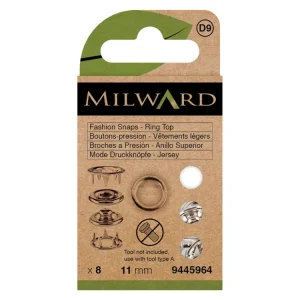 Broche de Cierre Rápido Set de 8 Broches Presión con Anillo De primera Milward - 11 mm