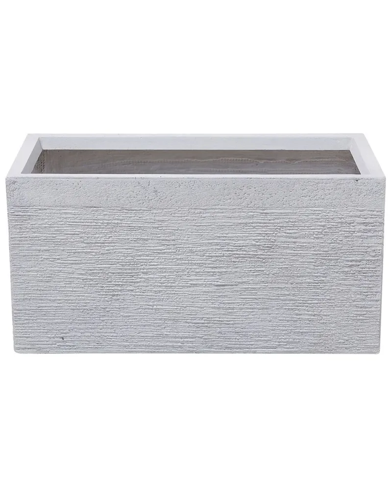 Maceta rectangular blanca 60x29x30 cm