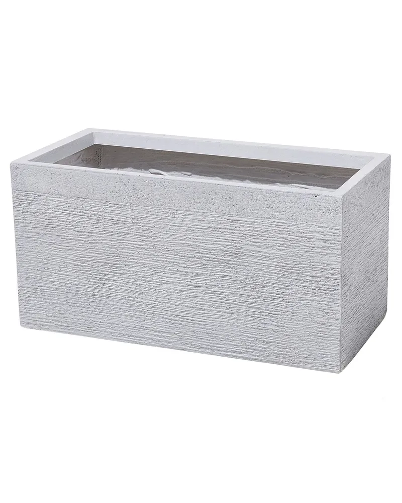 Maceta rectangular blanca 60x29x30 cm