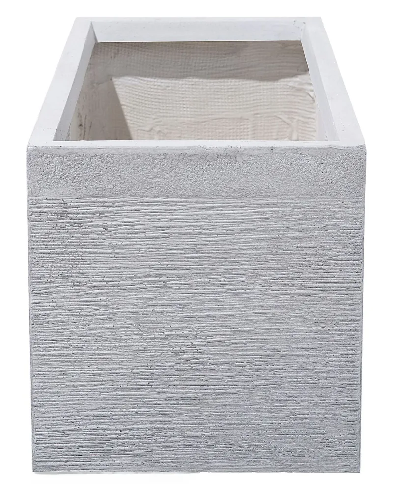 Maceta rectangular blanca 60x29x30 cm