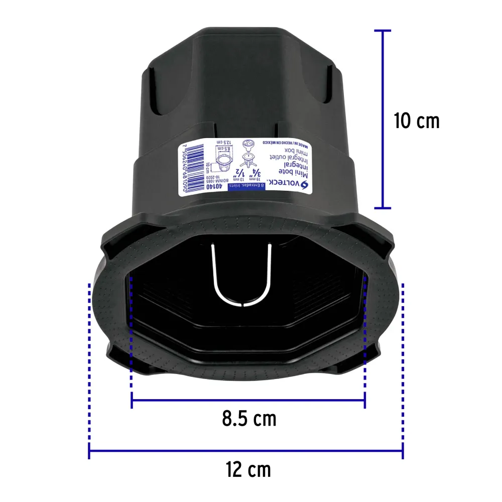 Mini bote integral 10 cm, aro interno 8.5 cm, Volteck