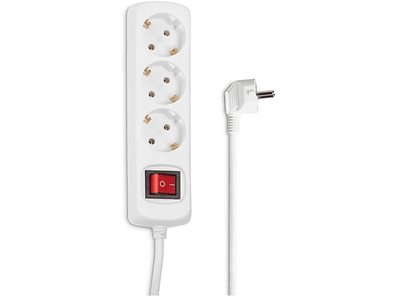 Bloc multiprise + Interrupteur Blanc (30382)