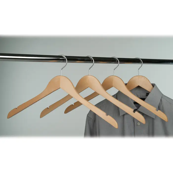 17" Flat Blouse & Dress Hanger w/ Hook, No Bar Econoco WH1761NC (Pack 100)