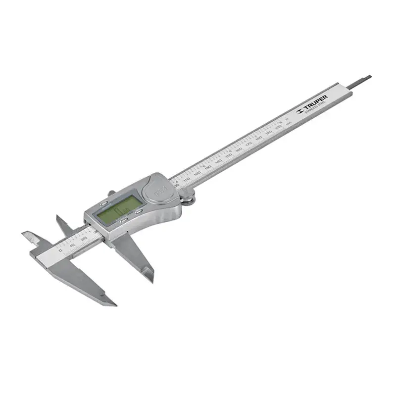 Calibrador vernier LCD 6" acero inox, std y mm, truper