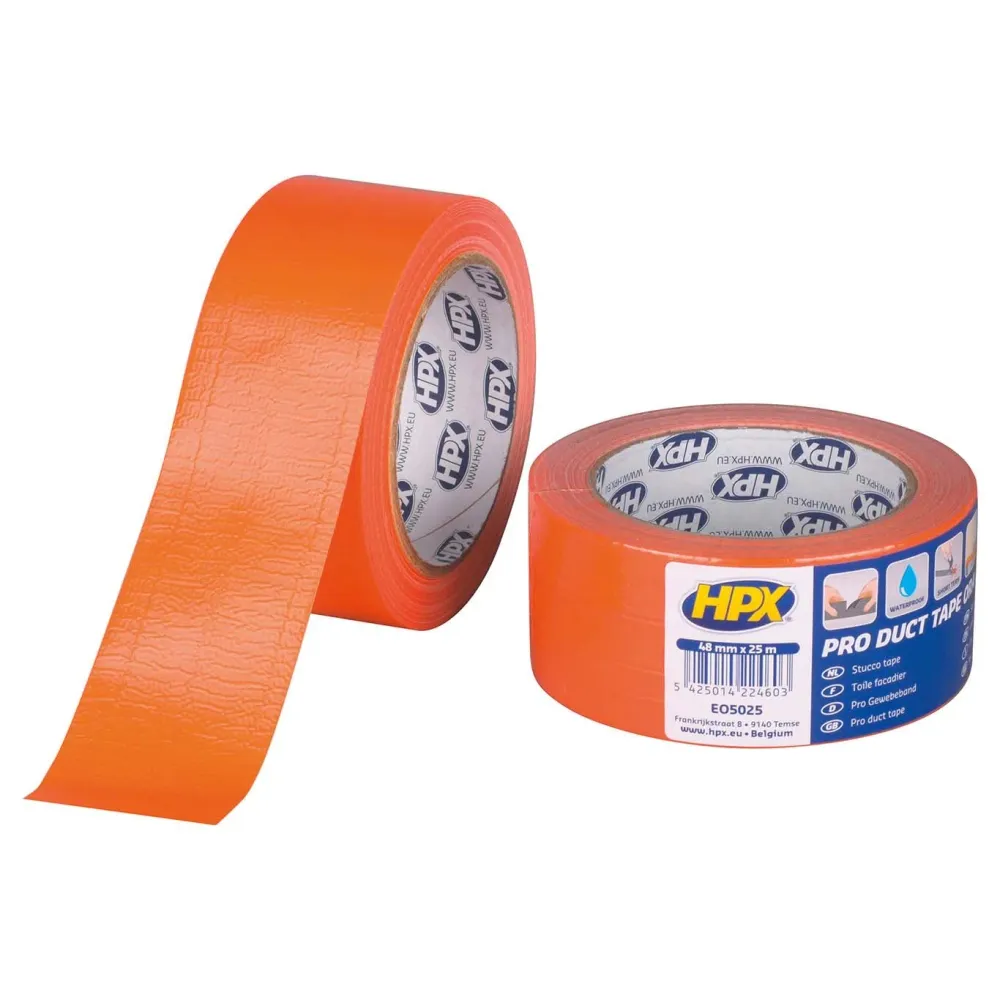 HPX EO5025 - Impecable construction duct tape 2000 Orange (48mm x 25m)
