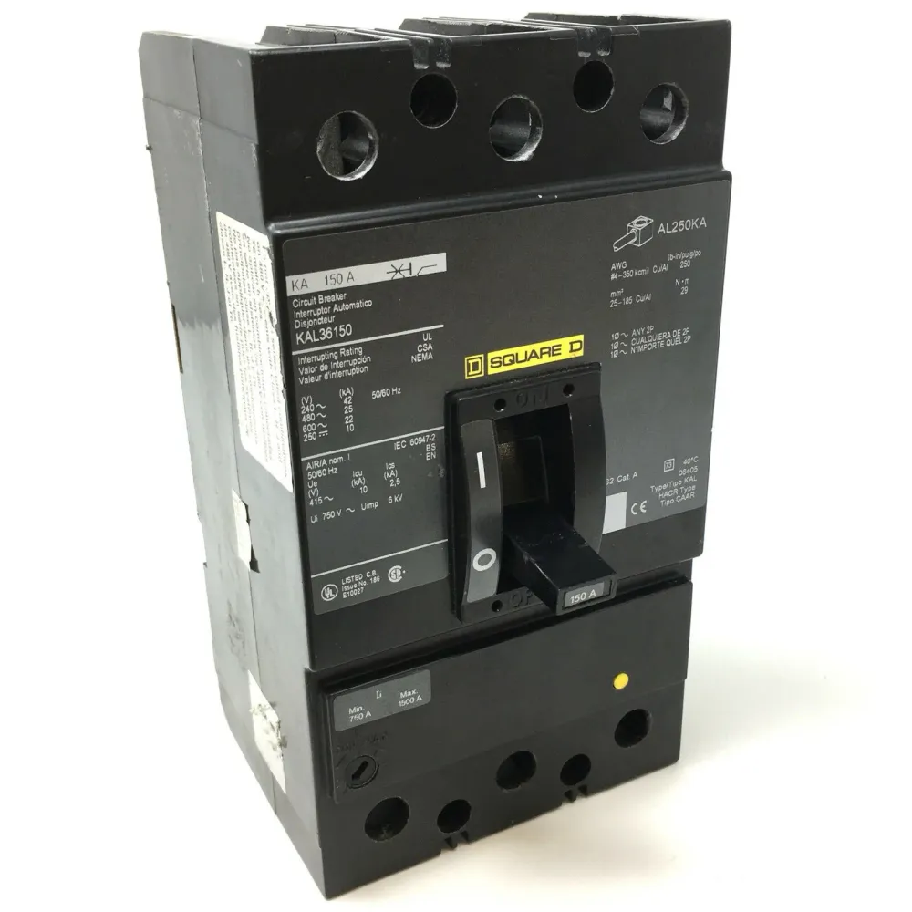 Interruptor Square D KAL36150 Compatible con Circuitos de 480V