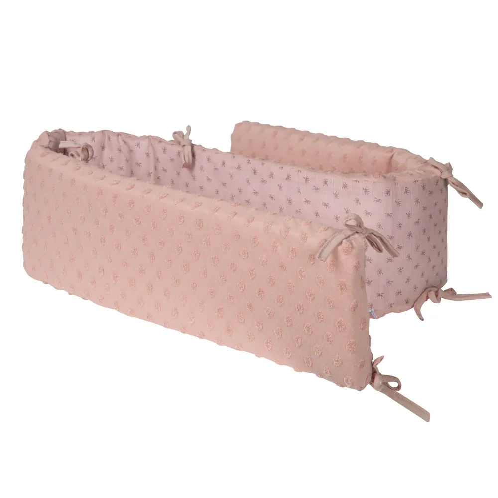 Tour de lit bébé 'Lil Planet' pour lits 60 x 120 et 70 x 140 cm - Coton bio certifié - Rose