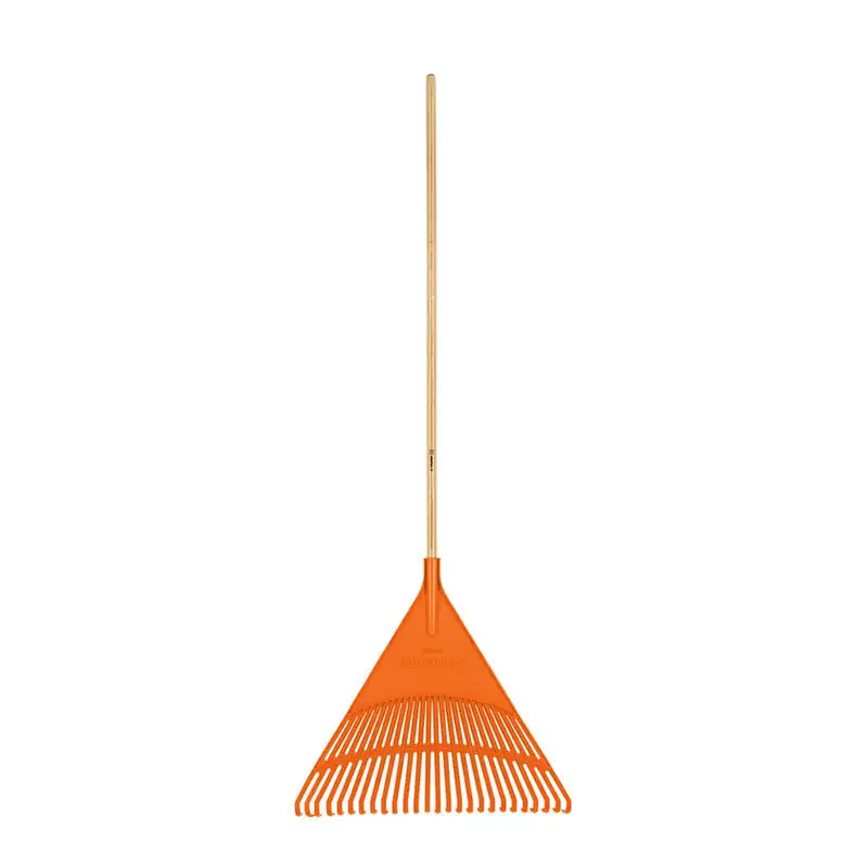 Acero Inoxidable 304 Escoba plástica para jardín, rígida, 26 dientes, mango 48"