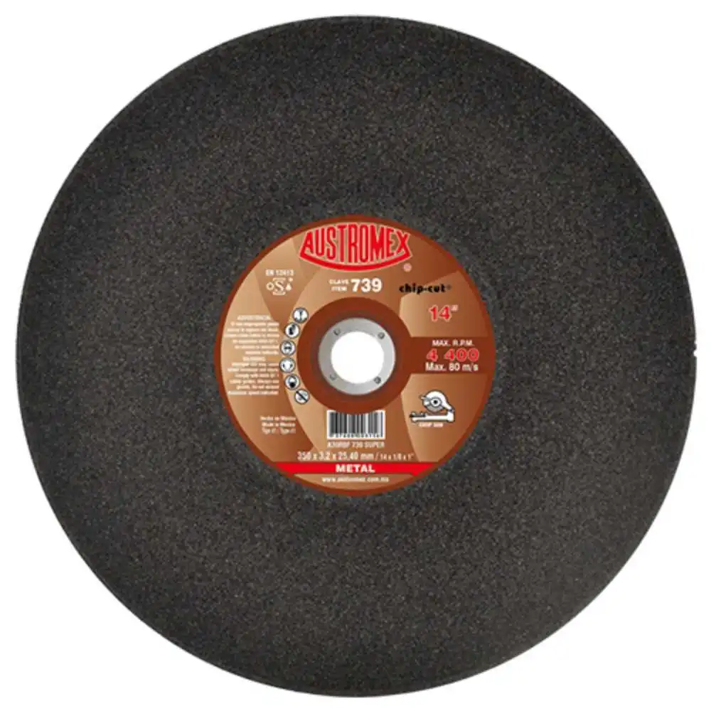 Disco para corte de metálico (solidos) a30rbf 739 super 14x1/8x1 350x3.2X25.40 Mca austromex
