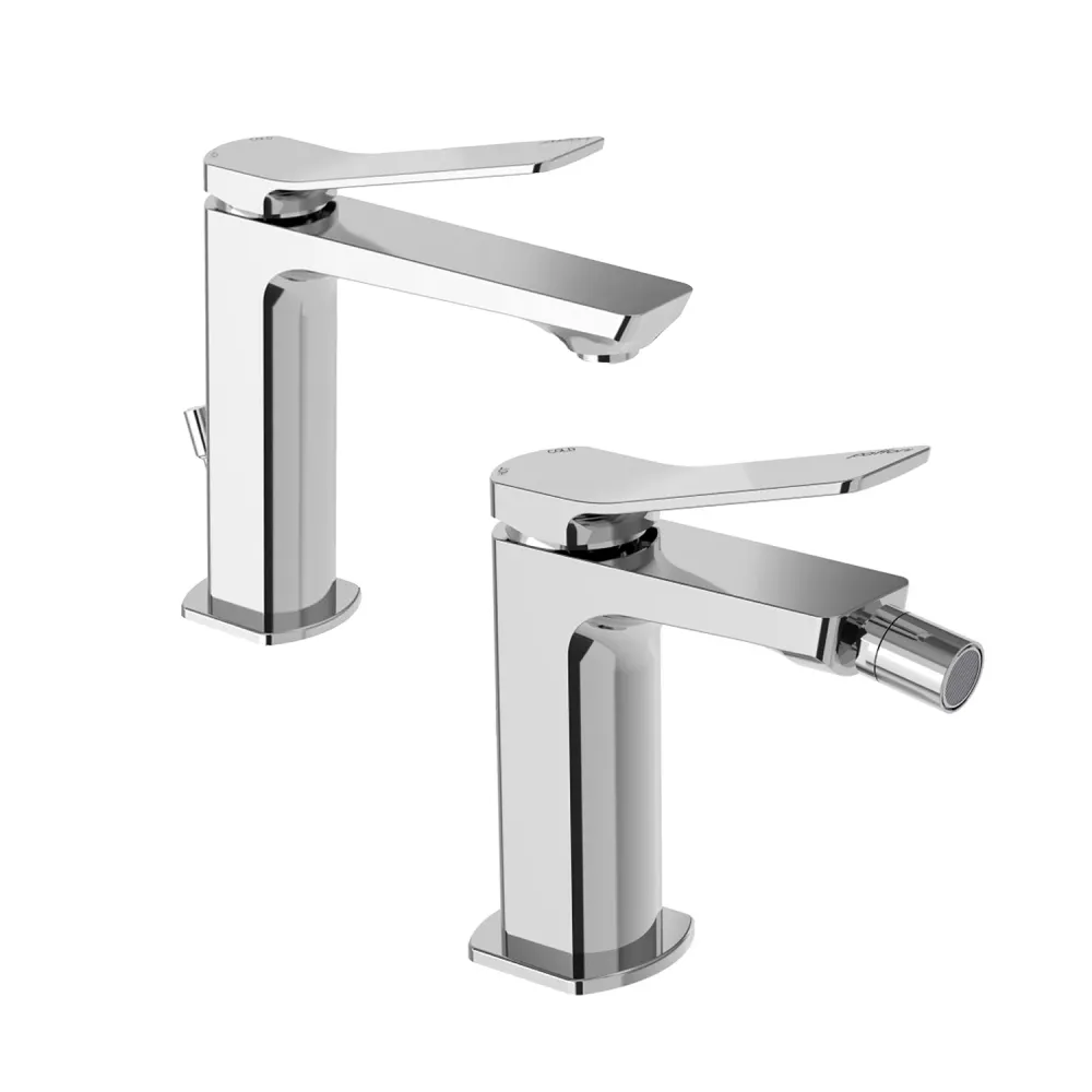 Set miscelatori lavabo e bidet ottone modello Abatible Paffoni cromato