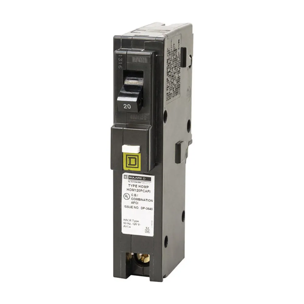 Disyuntor unipolar con protección contra arco eléctrico HomeLine de 20 amperios de Square D