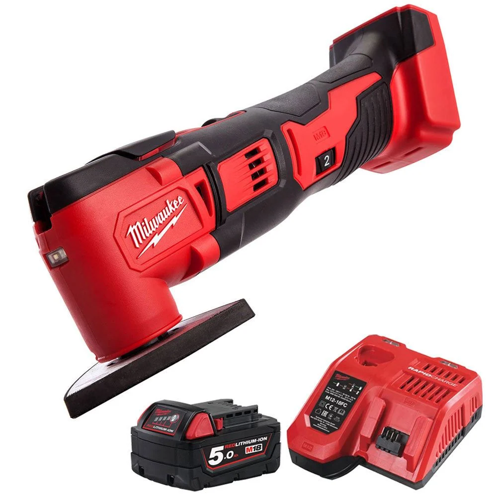 Milwaukee M18BMT-0 18V Compact Multi Tool 1 x 5.0Ah Battery & Fast Charger