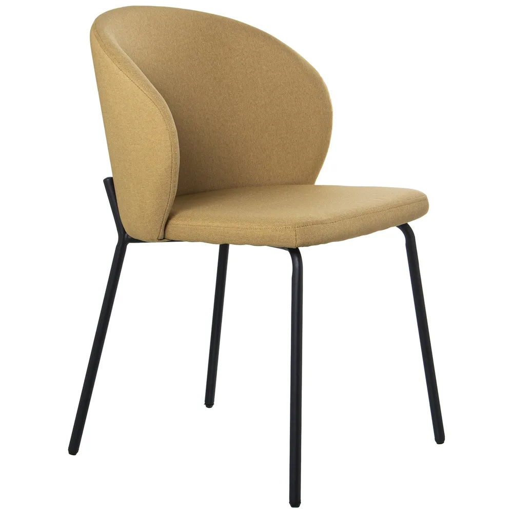 SILLA TELA AMARILLA C/PATAS ME TAL NEGRO: POLIESTER Ancho 150 cm