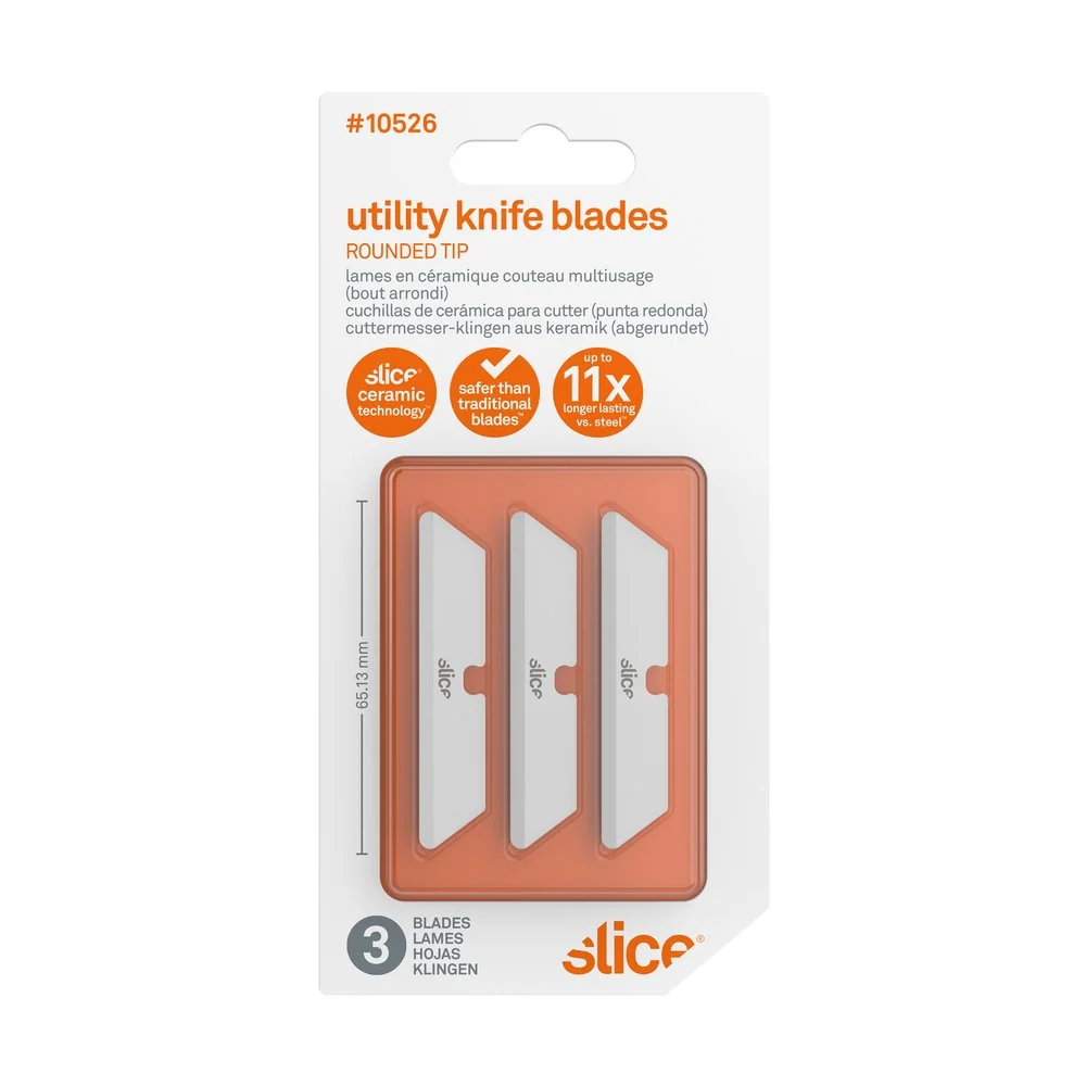 Hojas de Cerámica Punta Redondeada para Cutters 3 Unidades Slice 10526