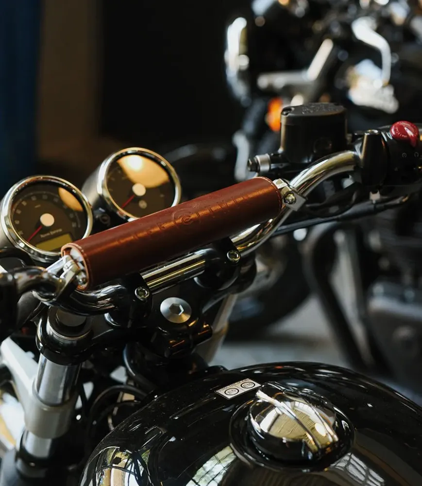 Protetor de guidão - Cafe Twin x Trip Machine - Cognac