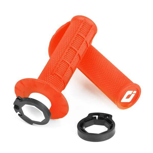 Puños V2 Half-Waffle Mx Lock-On Flo Mandarina Odi Grips