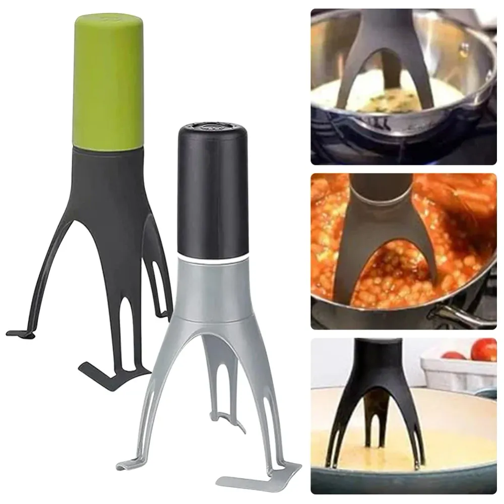 Multifunctional Automatic Egg Beater & Pan Stirrer Grey