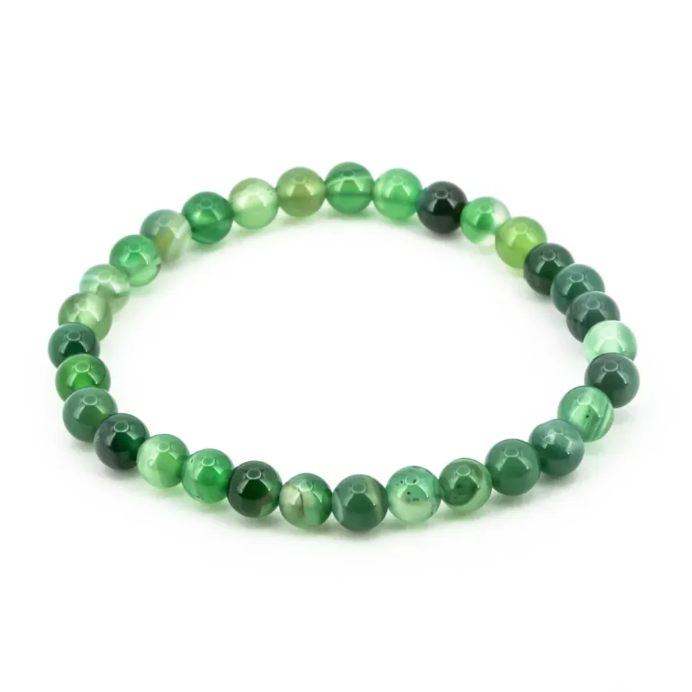 Pulsera AGATA VERDE 6 mm