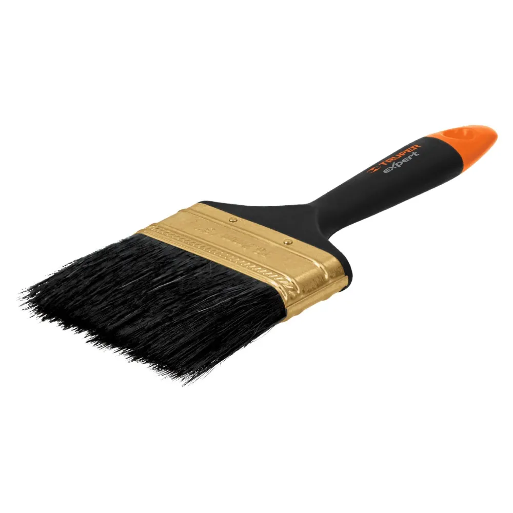 Brocha, mango de plástico, 4", Truper Expert Acero Templado