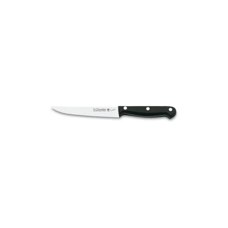 Cuchillo Chuletero 12 Cms Mango Abc Uniblock 3 Claveles