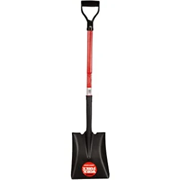 Pala de punta cuadrada Cavex Workforce Tools de 48" con mango de fibra de vidrio y mango de acero calibre 16