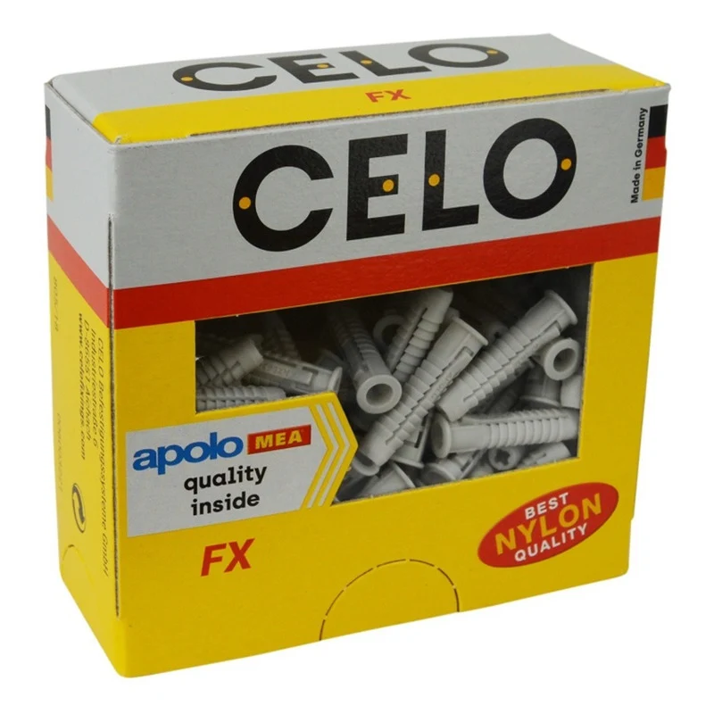 Tarugo De Nylon Sin Tornillo Fx 6 En Caja Caja 100 U Celo
