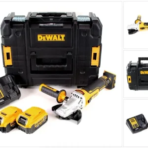 Amoladora angular baterí DeWalt DCG 405 FM2 18V 125mm sin escobillas + 2x baterí 4.0Ah + cargador + TSTAK