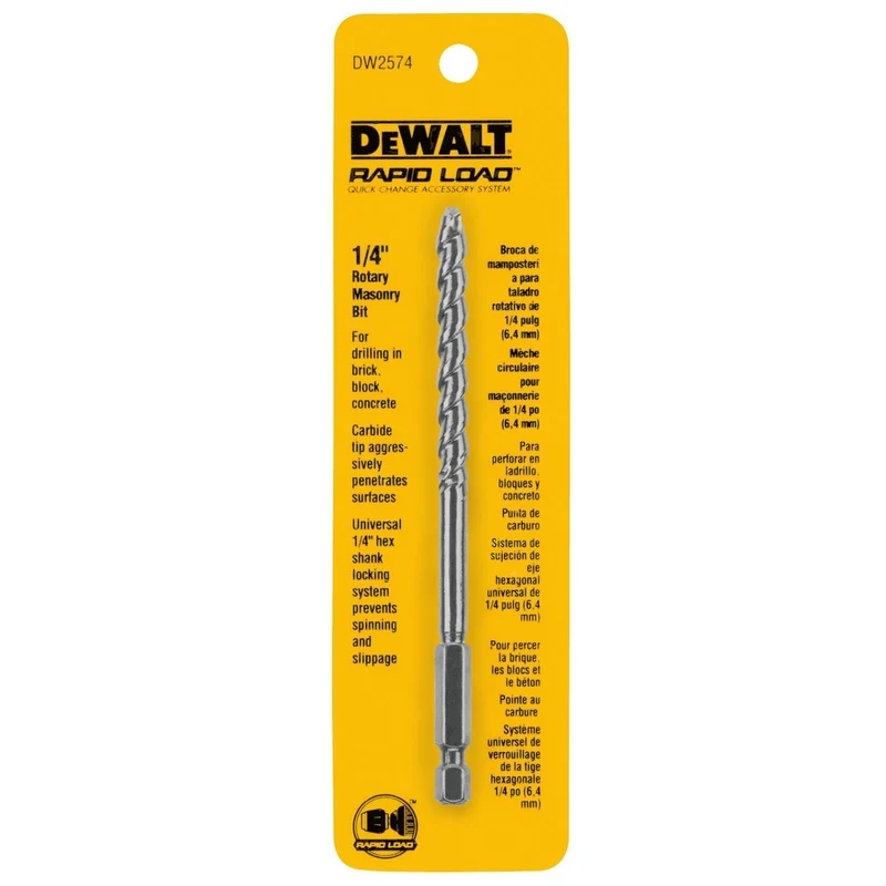 Broca para mamposterí con vástago hexagonal de 1/4" DeWalt