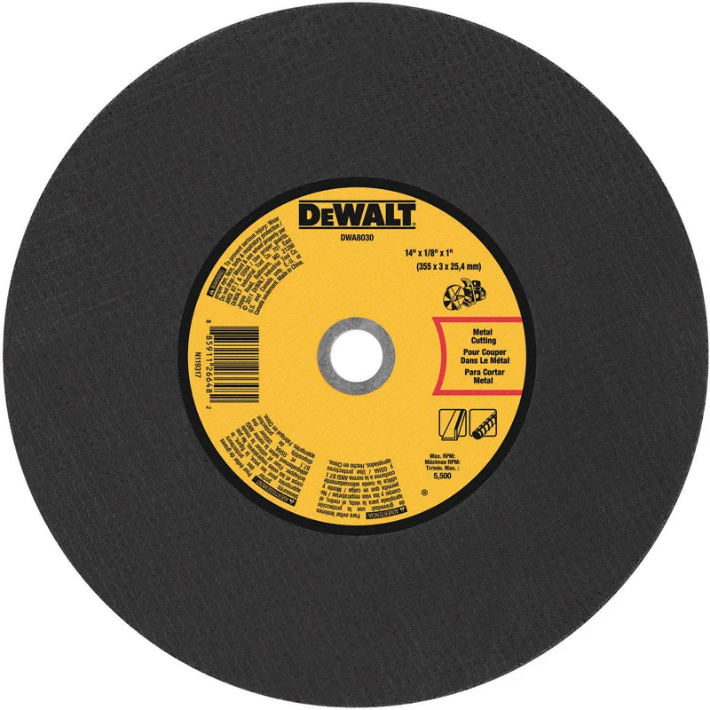 Disco de corte de 14" x 1/8" x 1" DeWalt