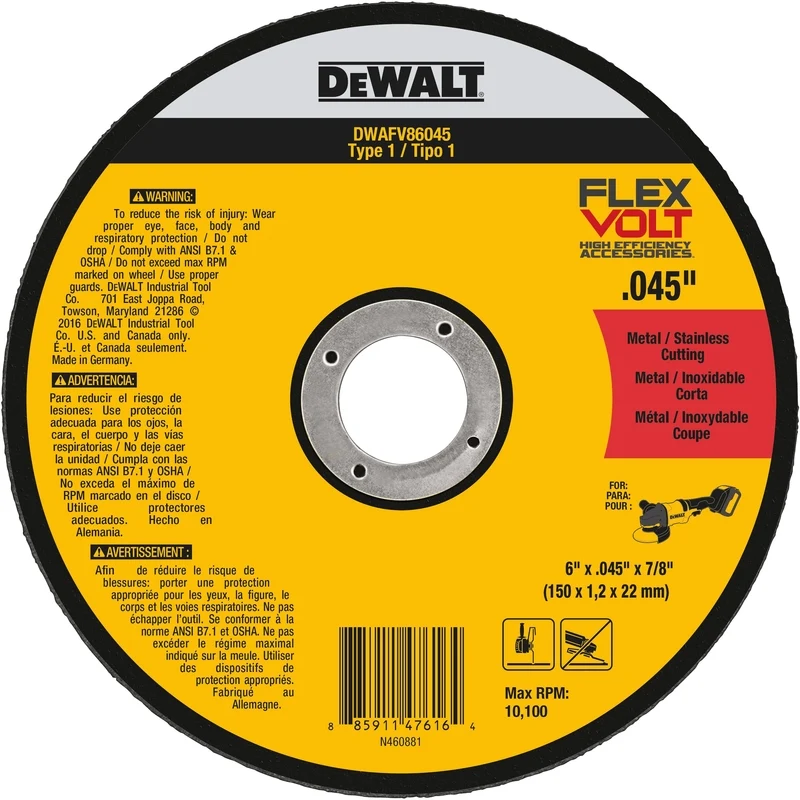 Disco de corte 6X.045X7/8" DeWalt