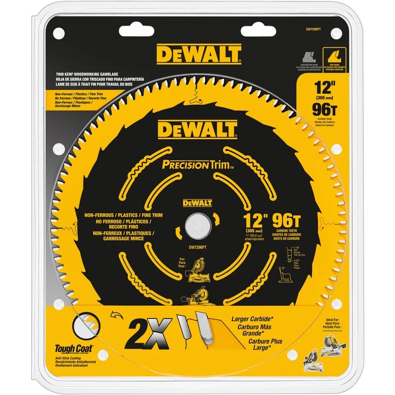 Edificio Precisn Trim de 12" y 96T DeWalt