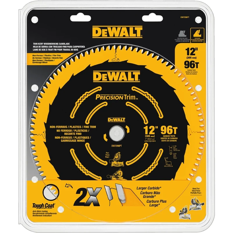 Edificio Precisn Trim de 12" y 96T DeWalt