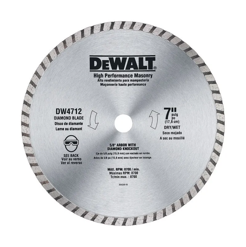Hoja Turbo de 7" DeWalt