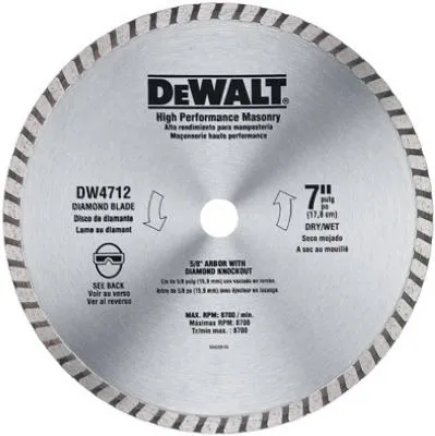 Hoja Turbo de 7" DeWalt