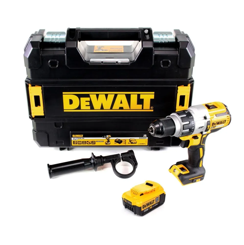 Taladradora de percusión sin cable DeWalt DCD 996 NT 18 V 95 Nm sin escobillas + 1x baterí recargable 4,0 Ah + TSTAK - sin...