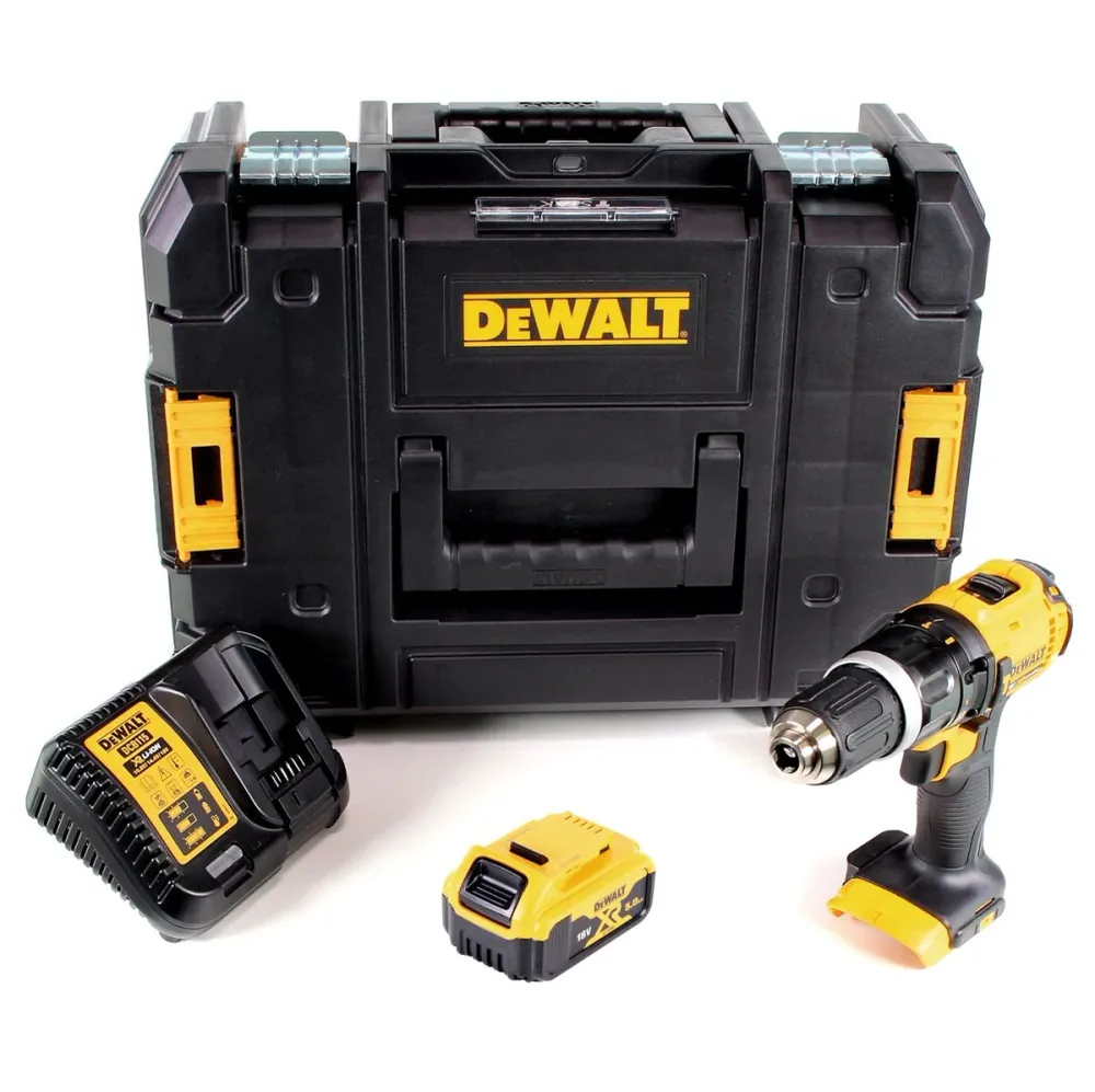 Taladro percutor inalámbrico DeWalt DCD 785 P1 18V 60Nm + 1x baterí 5,0 Ah + cargador en maletín TSTAK