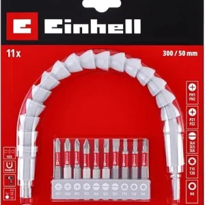 SET 10 PUNTAS COMBINADAS + EJE FLEXIBLE EINHELL