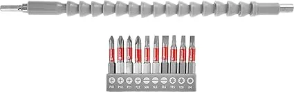 SET 10 PUNTAS COMBINADAS + EJE FLEXIBLE EINHELL