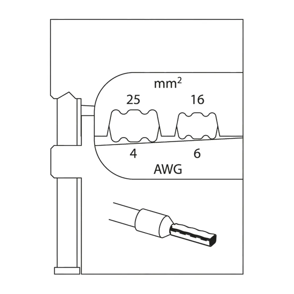 8140-07 - Módulo virolas cable 16/25mm GEDORE