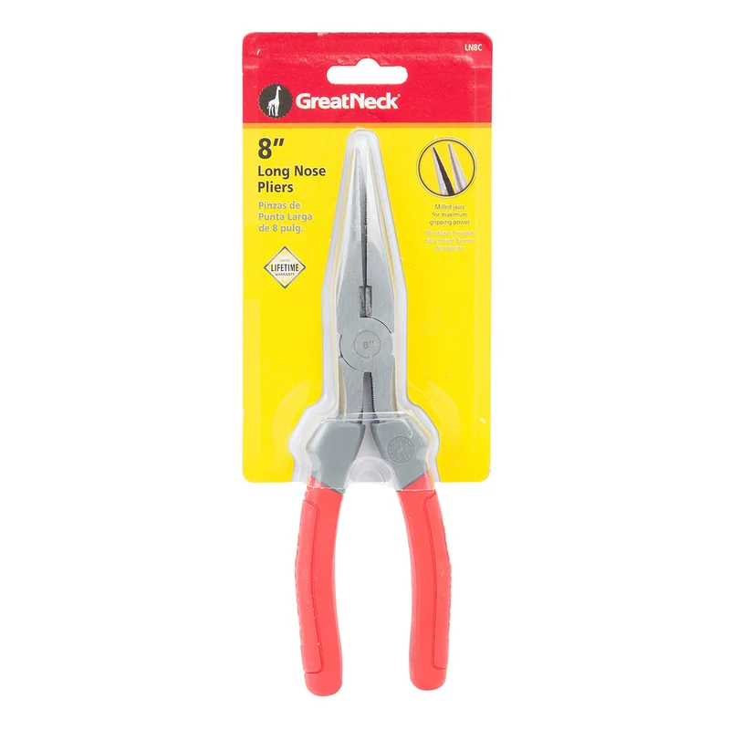 ALICATE DE PUNTA LARGA STL 8"L Great Neck