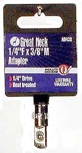 ENCHUFE PLATA 1/4"DR Great Neck